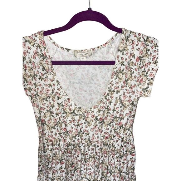 No Comment short sleeve Floral dress Small - Picture 2 of 2